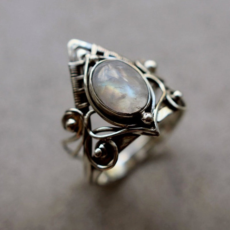 Stylish Vintage Moonstone Ring - Clara-2.01 in-The Livary