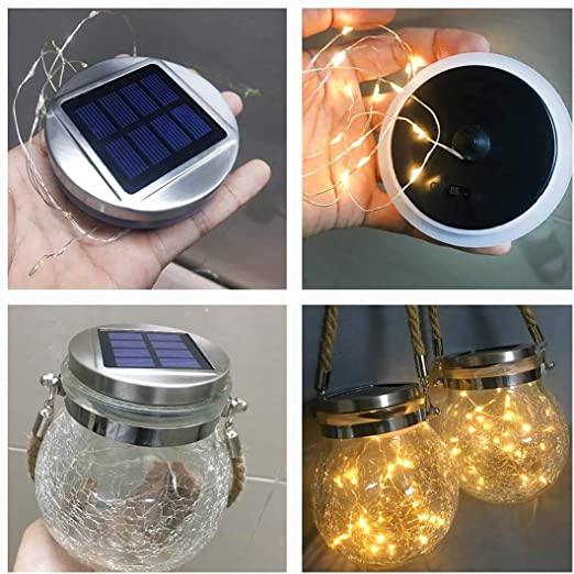 Solar Mason Jar Lamp-RGB-Set of 2-The Livary