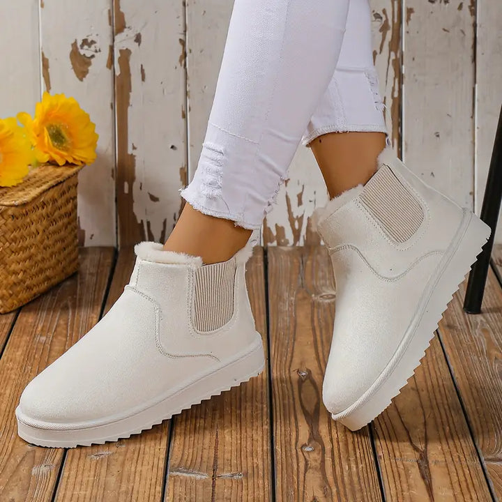 Comfy Thermal Slip-on Snow Boots - Sofia-Black-2.5-The Livary