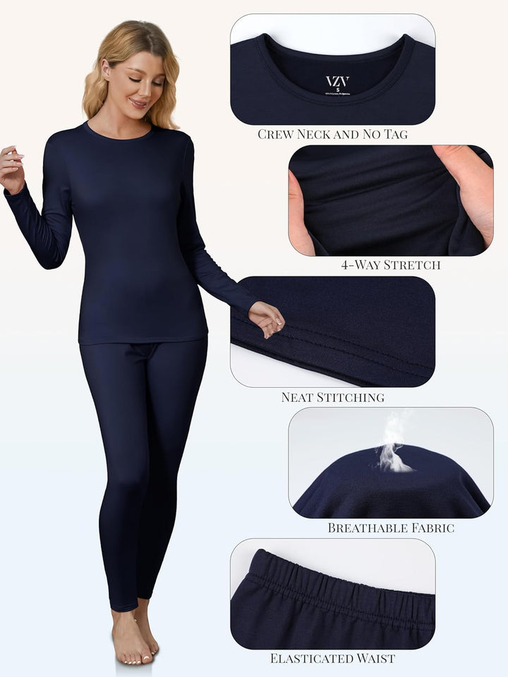 Thermal Underwear for Women - Sophie-Black-XS-The Livary