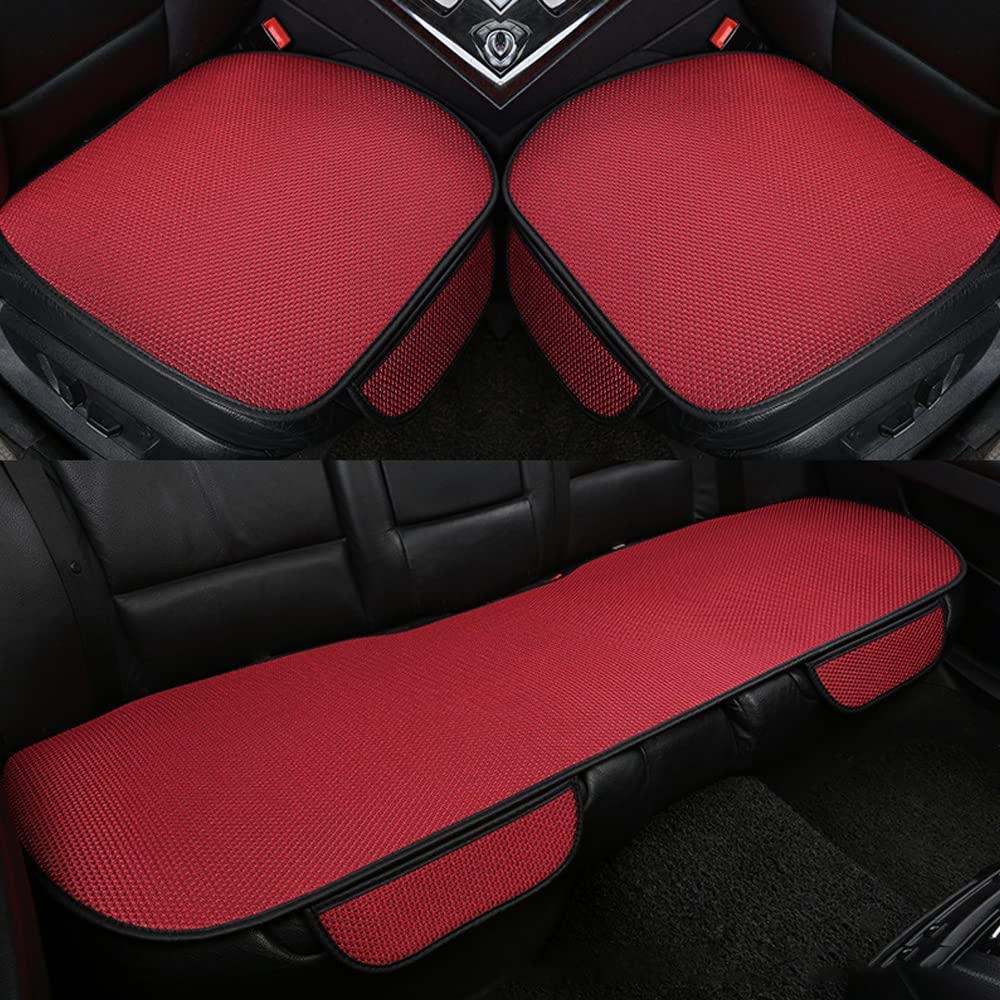 3-Piece Anti-Slip Car Seat Covers with Massage Effect – CoolRide-Red-The Livary