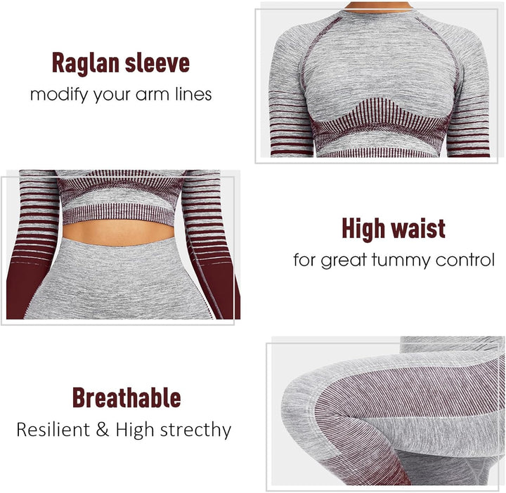 Comfortable Yoga Set - SparkFit-Long Sleeve Black-S-The Livary