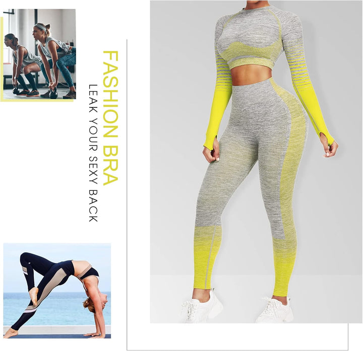 Comfortable Yoga Set - SparkFit-Long Sleeve Black-S-The Livary