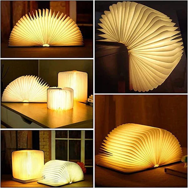 Folding Book Lamp with Warm LED Lighting - StoryGlow-The Livary