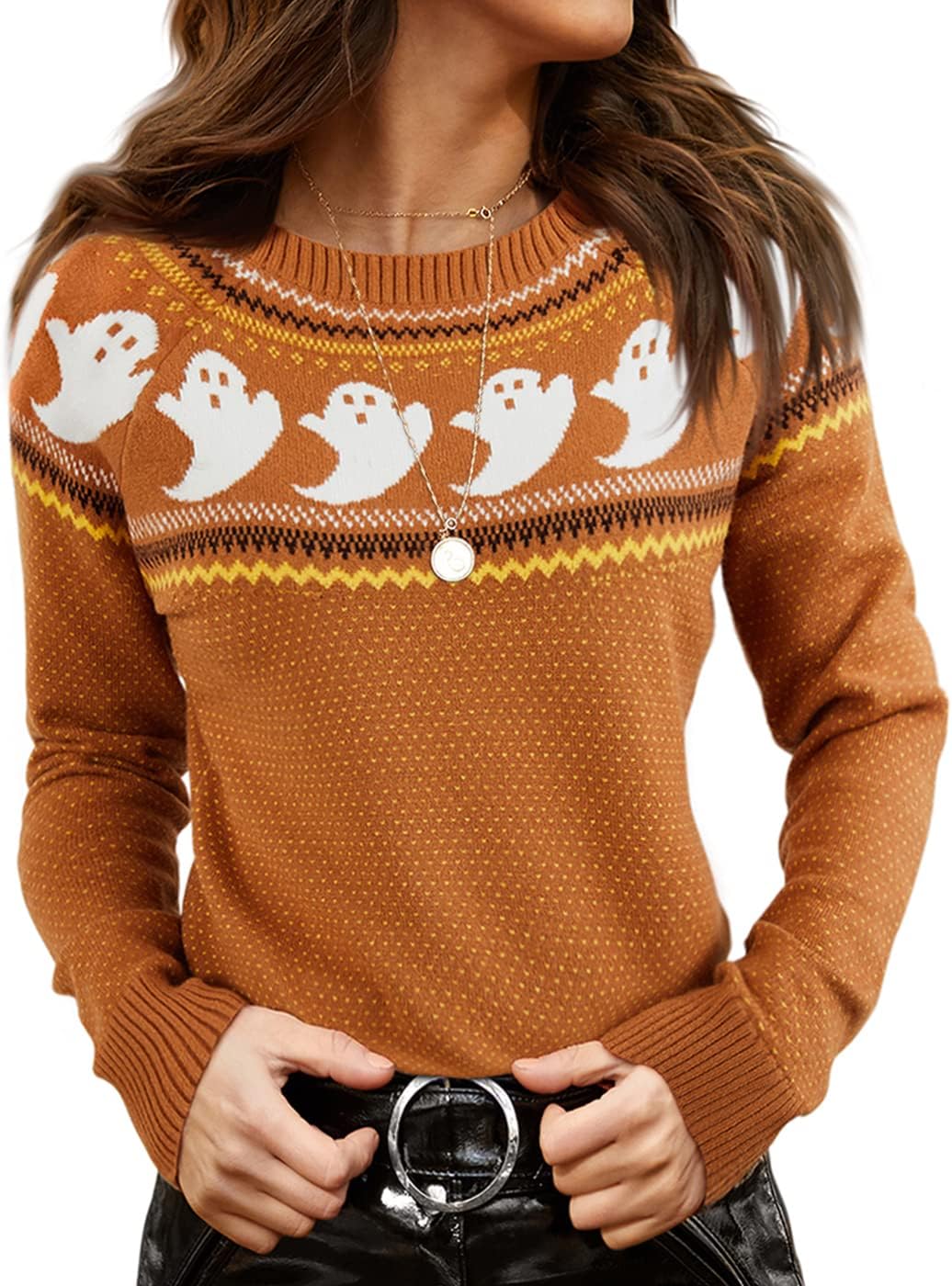 Stylish Knitted Women's Turtleneck - Denise-Apricot-S-The Livary