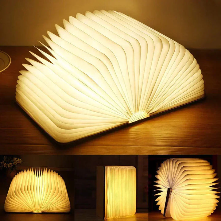 Folding Book Lamp with Warm LED Lighting - StoryGlow-The Livary