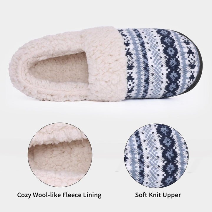 Winter Knitted Slippers - CozyCloud-Black-4-The Livary