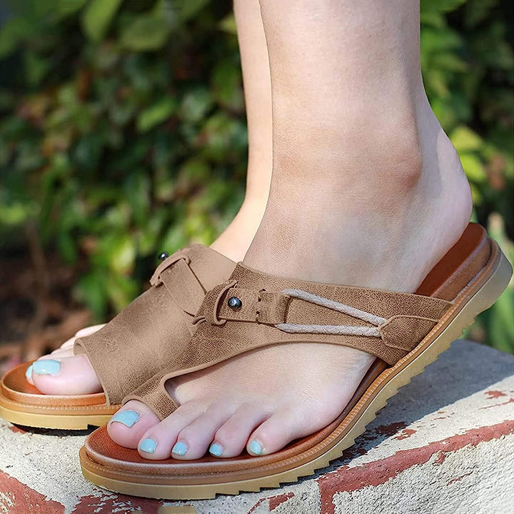 Orthopaedic summer sandals with open toe area – Ziva-Gray-3-The Livary