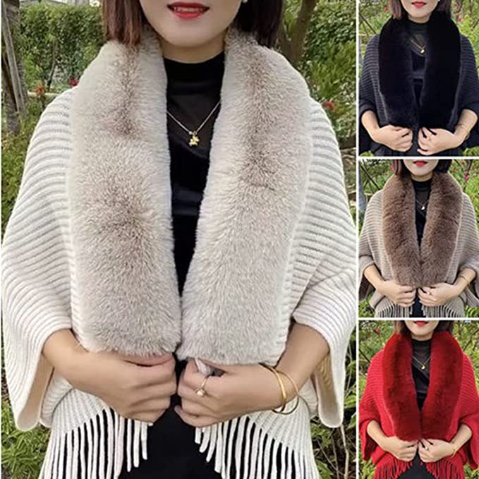 Ladies' Coat Louise – With Luxurious Faux Fur Collar | One Size-Black-The Livary