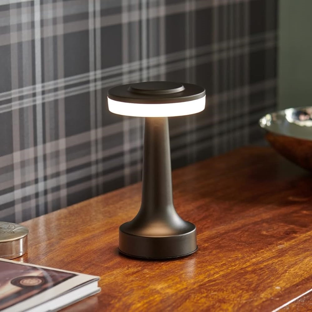 Wireless Retro Table Lamp - LumiBar-Black-The Livary