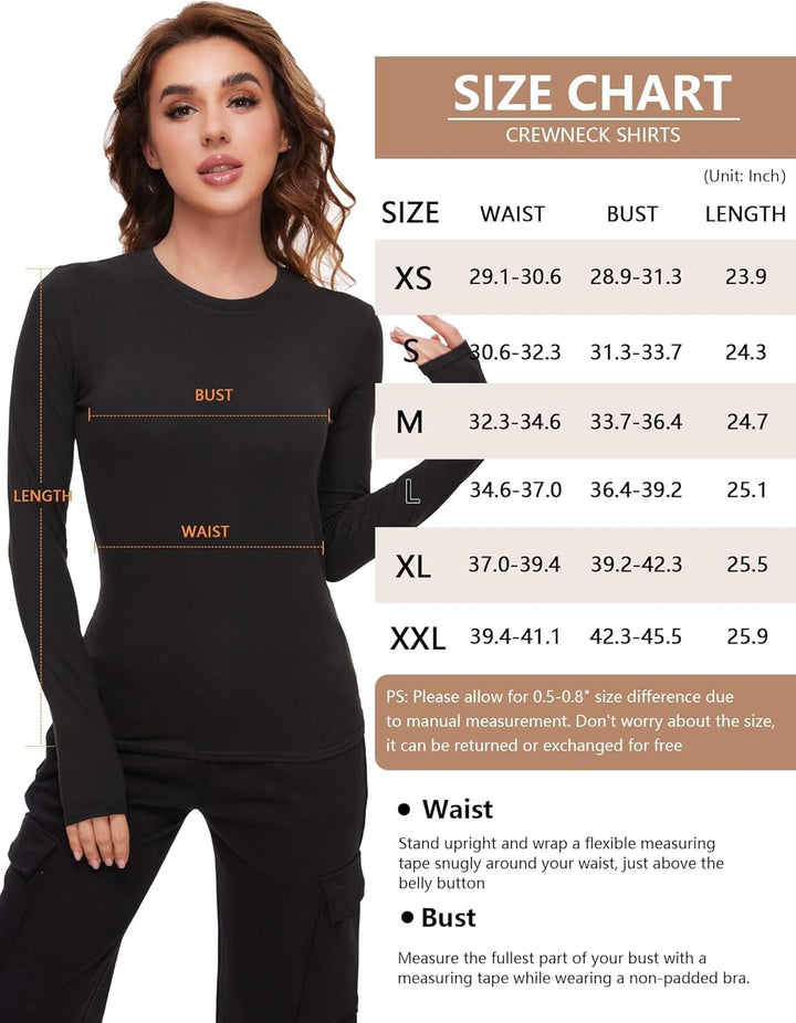 Thermal Shirts for Women - Luna (4-pack)-2 Black 1 Grey 1 White-XS-The Livary
