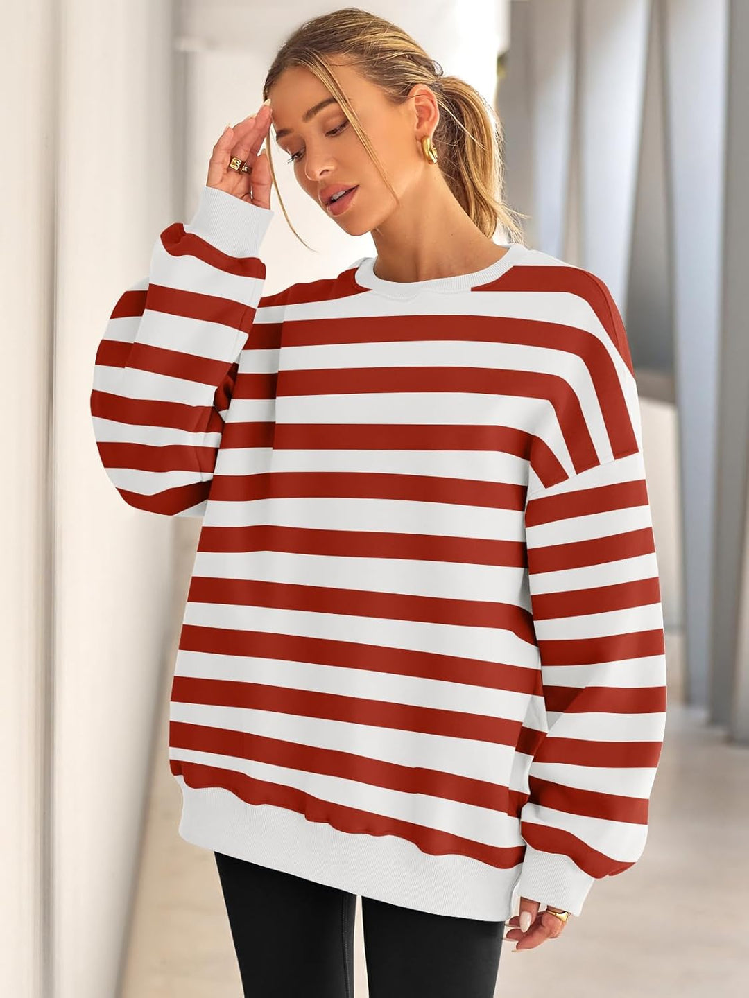 Comfortable Oversized Women's Sweater - Ella-Apricot-S-The Livary