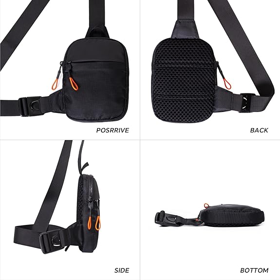 Chest Mini Sling Bag - CrossLite-Black-S-The Livary
