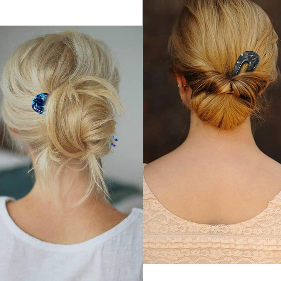 French Turtle Hair Forks - U-shaped Hair Pins-Set 1-The Livary