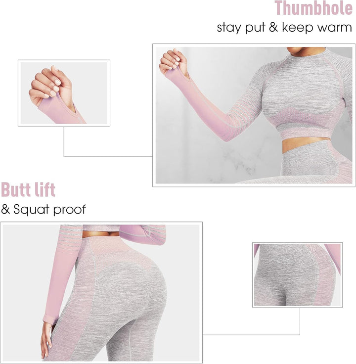 Comfortable Yoga Set - SparkFit-Long Sleeve Black-S-The Livary