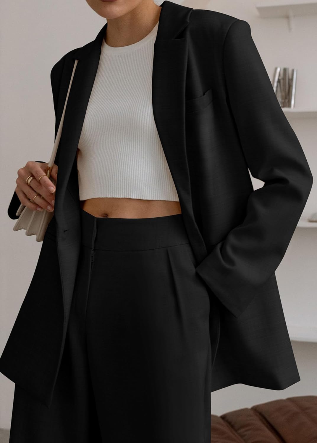 Stylish Blazer and Trouser Set - Mia-Olive green-S-The Livary
