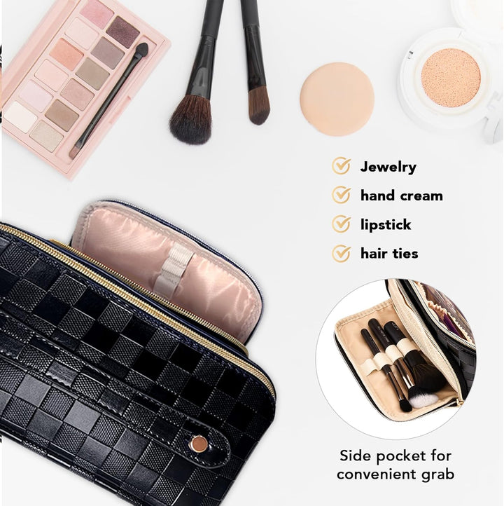 Make-up Bag – Large Capacity & Waterproof-Brown-The Livary