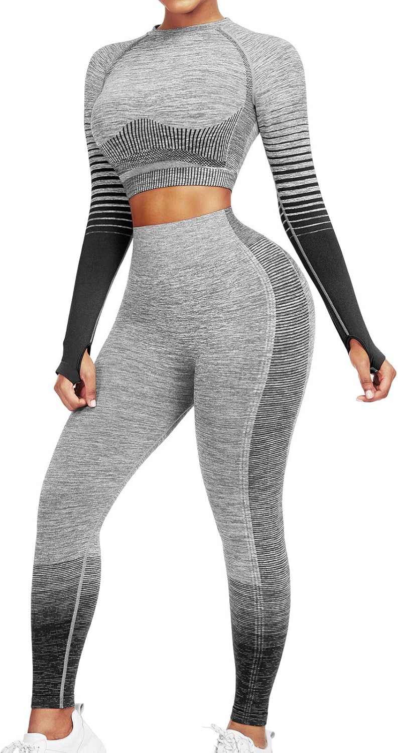 Comfortable Yoga Set - SparkFit-Long Sleeve Black-S-The Livary