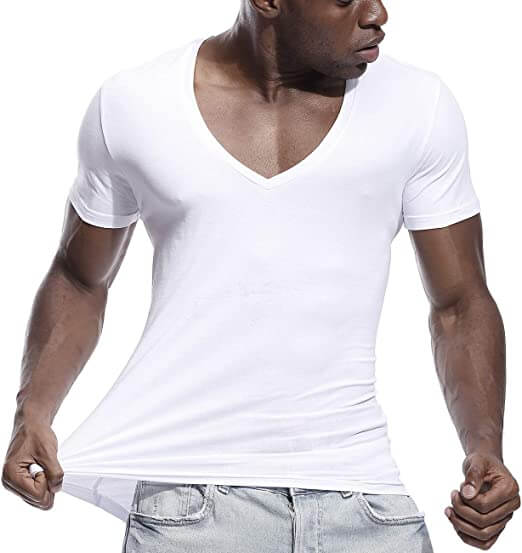 Casual & Figure-hugging Men's V-neck T-shirt – Jonas-Black-S-The Livary