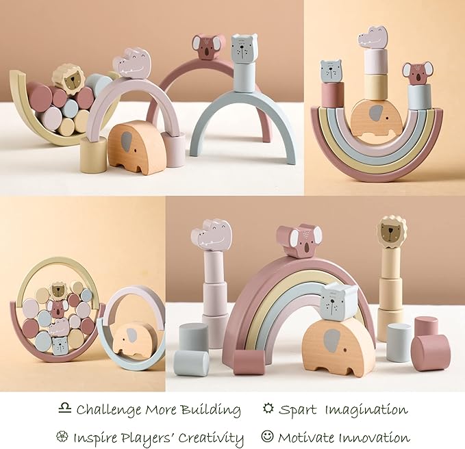 Montessori Wooden Playset – Buildoro-The Livary