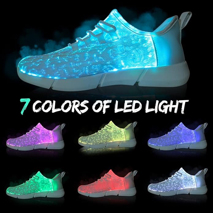 Flashing LED Fiber Optic Sneakers - Orion-2.5-The Livary