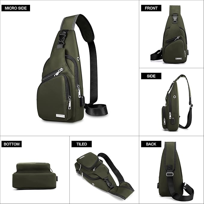 Multifunctional Waterproof Sling Bag - WaveSling-Black-The Livary