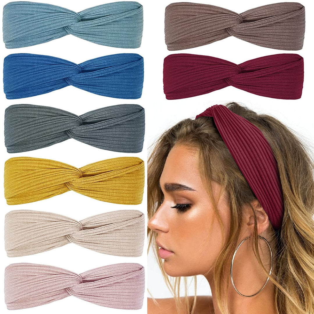 Boho Twist Hairbands-Set 4-The Livary