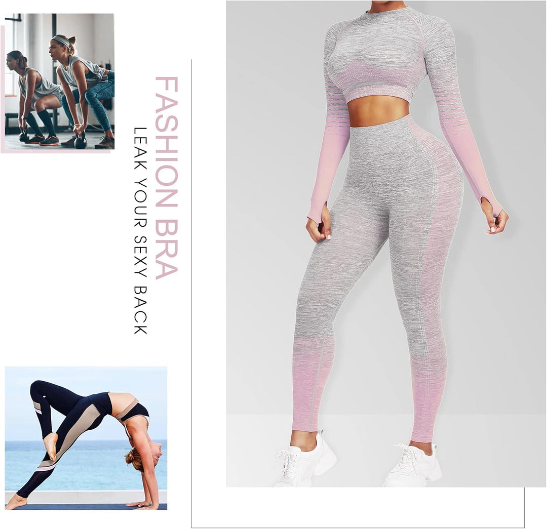 Comfortable Yoga Set - SparkFit-Long Sleeve Black-S-The Livary