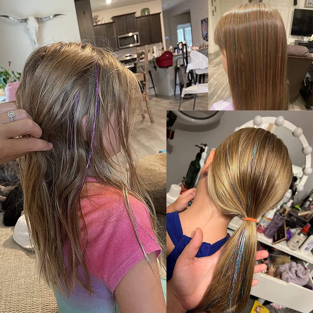 Sparkling Hair Tinsel Kit – Strands of Glitter!-Gold-The Livary