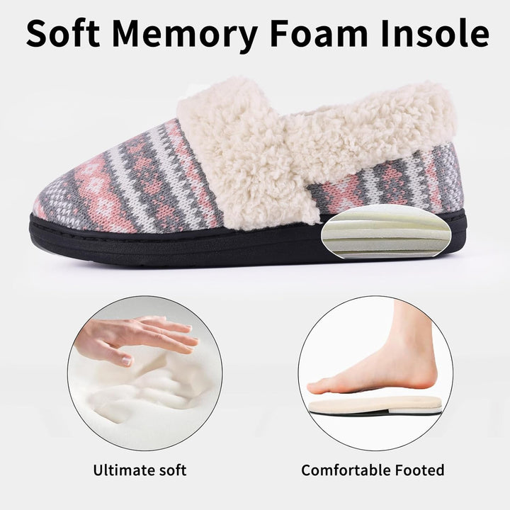 Winter Knitted Slippers - CozyCloud-Black-4-The Livary