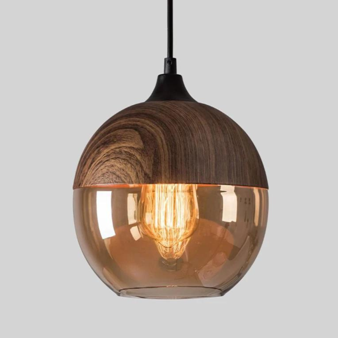 Stylish Scandinavian Wooden Ceiling Lamp - NordLuna-Type A-The Livary