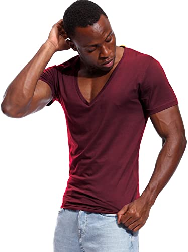 Casual & Figure-hugging Men's V-neck T-shirt – Jonas-Black-S-The Livary