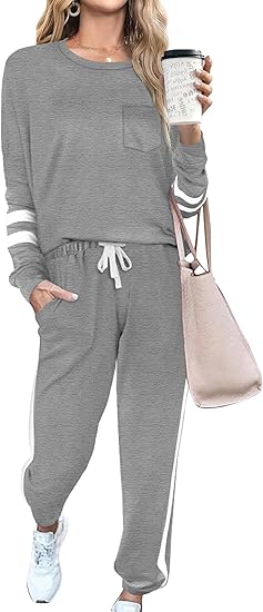 Luxury 2-Piece Jogging Outfit - Lisa-Grey-S-The Livary