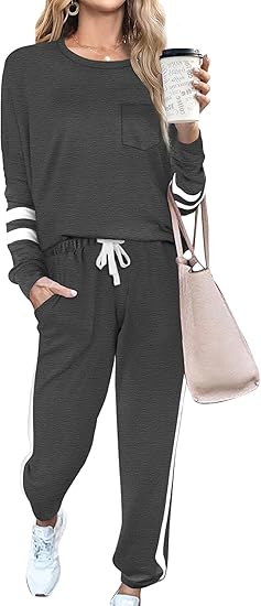Luxury 2-Piece Jogging Outfit - Lisa-Dark grey-S-The Livary