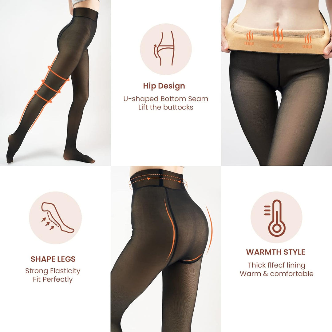 Fleece-lined Tights - Nova-Black-XS-The Livary