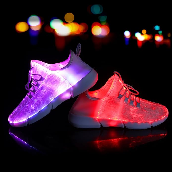 Flashing LED Fiber Optic Sneakers - Orion-2.5-The Livary