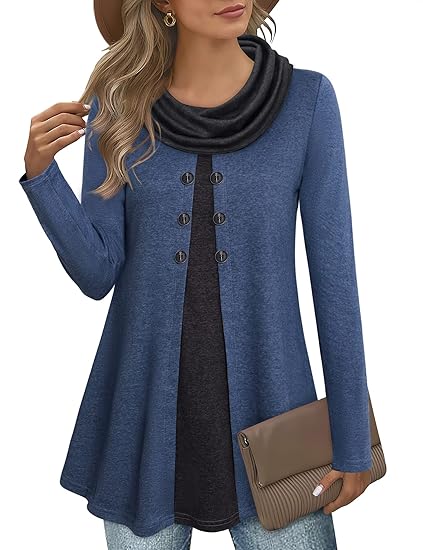 Stylish Colour Block Pullover Sweatshirt for Ladies - Bella-Blue-S-The Livary