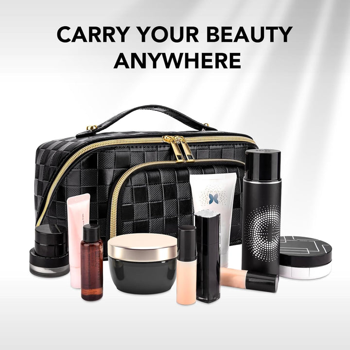 Make-up Bag – Large Capacity & Waterproof-Brown-The Livary