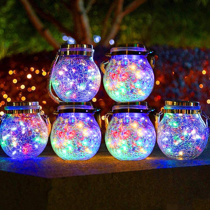 Solar Mason Jar Lamp-RGB-Set of 2-The Livary