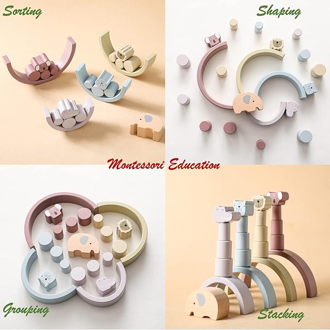 Montessori Wooden Playset – Buildoro-The Livary