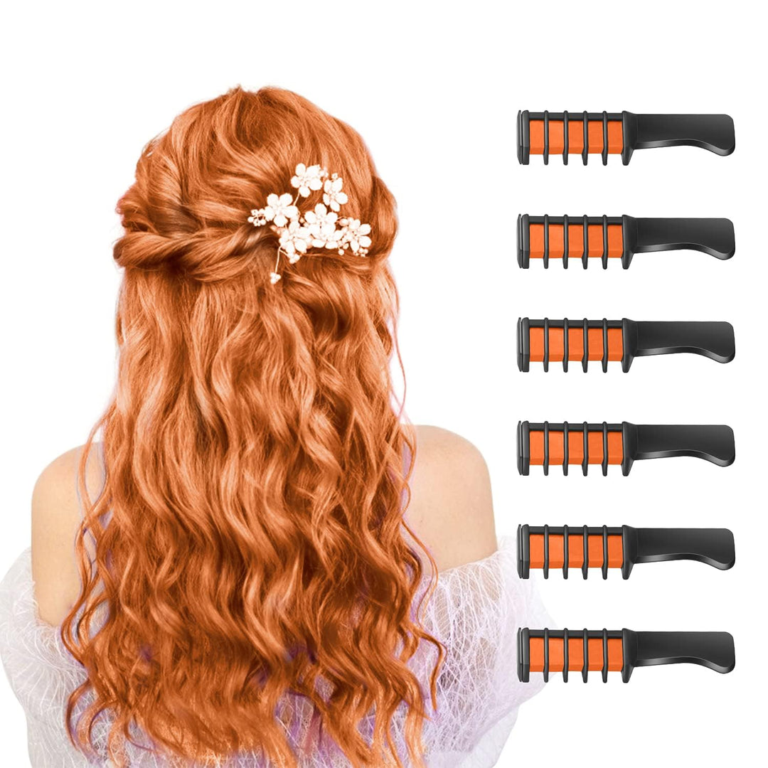 Washable Hair Chalk Comb – Fun Temporary Hair Colour-Orange-The Livary