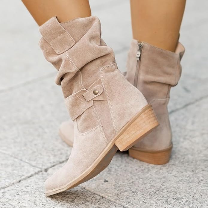FrostStyle Boot | Stylish Mid-Calf Winter Boots for Women-Beige-2.0-The Livary