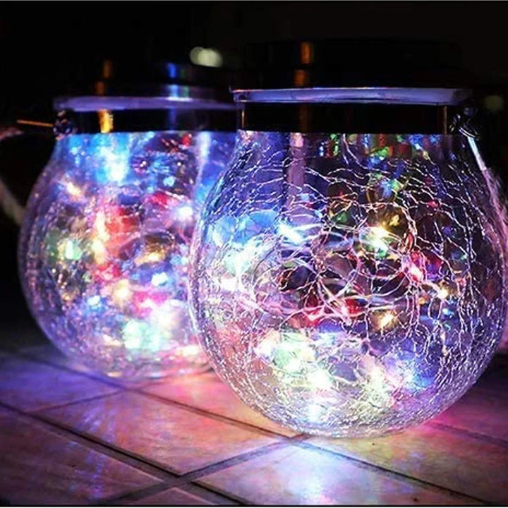 Solar Mason Jar Lamp-RGB-Set of 2-The Livary