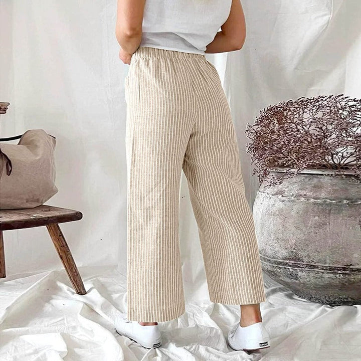 Premium Linen Trousers for Women - Sophia-Pink-S-The Livary