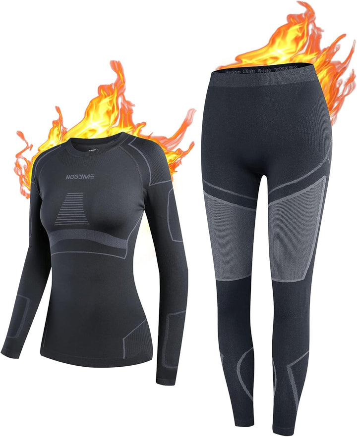 Thermal Underwear for Women - Laura-Black/Blue-XS-The Livary