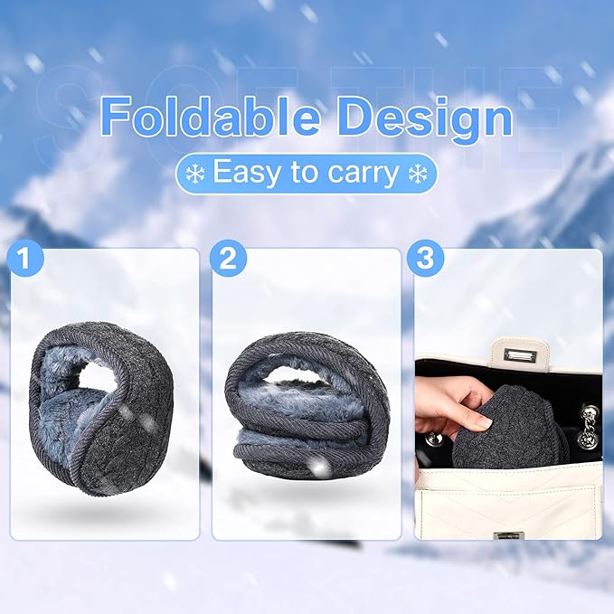 Unisex Foldable Knitted Ear Warmers Set of 4 – BundleMuffs-The Livary