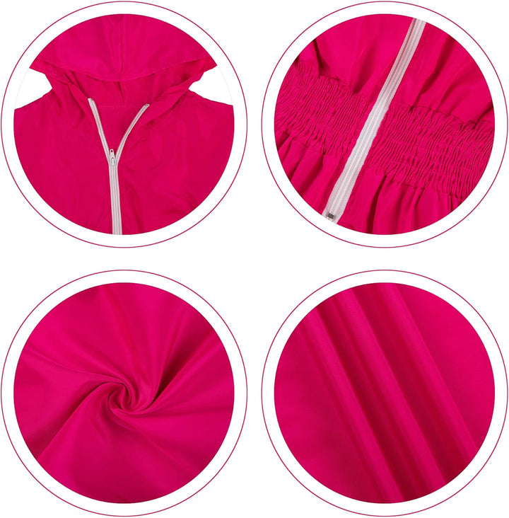 Retro Women's Windbreaker Jumpsuit - Elodie-Pink-S-The Livary