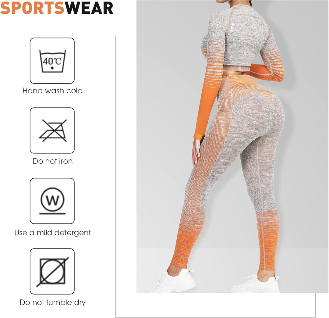 Comfortable Yoga Set - SparkFit-Long Sleeve Black-S-The Livary