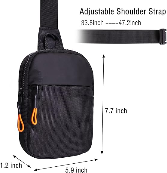 Chest Mini Sling Bag - CrossLite-Black-S-The Livary