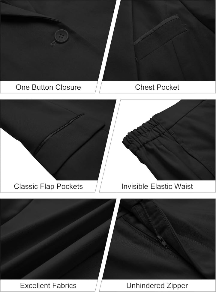Blazer and Trousers Set - Verona-Black-XS-The Livary